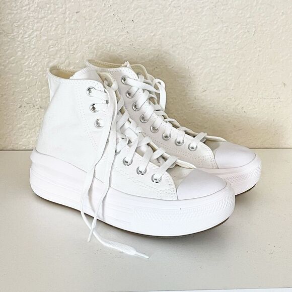 Converse All Star Hi platform CTAS Lift Hi white Platform Sneakers New in box 7 - Picture 13 of 16